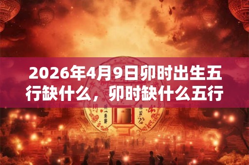 2026年4月9日卯时出生五行缺什么，卯时缺什么五行