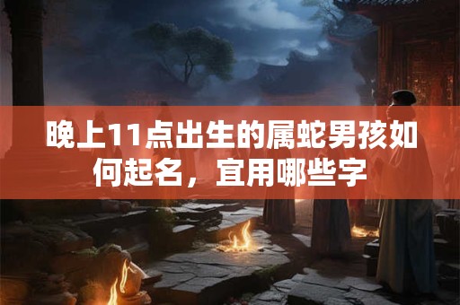 晚上11点出生的属蛇男孩如何起名，宜用哪些字
