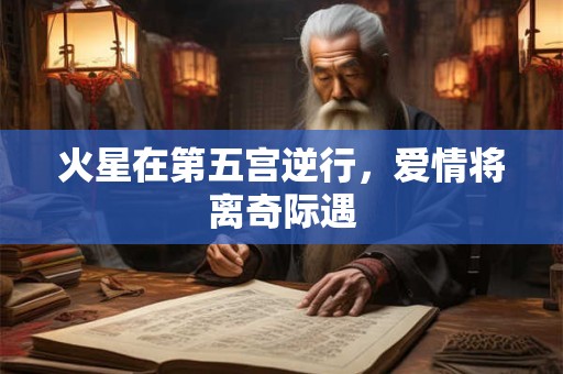 火星在第五宫逆行，爱情将离奇际遇