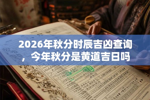 2026年秋分时辰吉凶查询,今年秋分是黄道吉日吗 2026年秋分时辰吉凶查询,今年秋分是黄道吉日吗