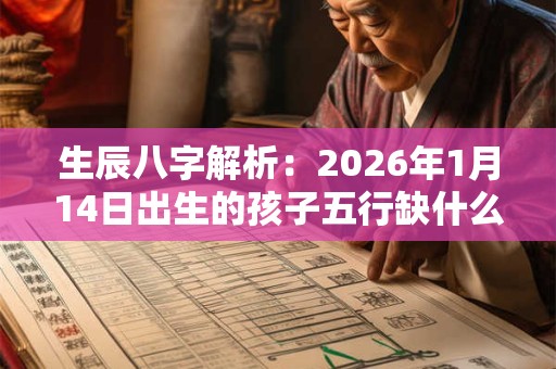 生辰八字解析:2026年1月14日出生的孩子五行缺什么 是什么命 生辰八字解析:2026年1月14日出生的孩子五行缺什么 是什么命