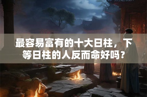 最容易富有的十大日柱，下等日柱的人反而命好吗？
