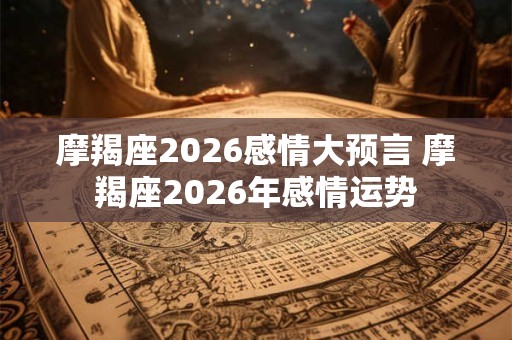 摩羯座2026感情大预言 摩羯座2026年感情运势