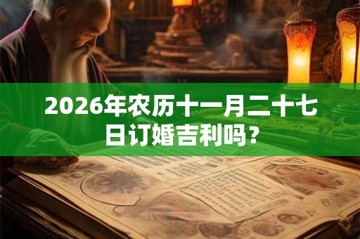 2026年农历十一月二十七日订婚吉利吗? 2026年农历十一月二十七日订婚吉利吗?