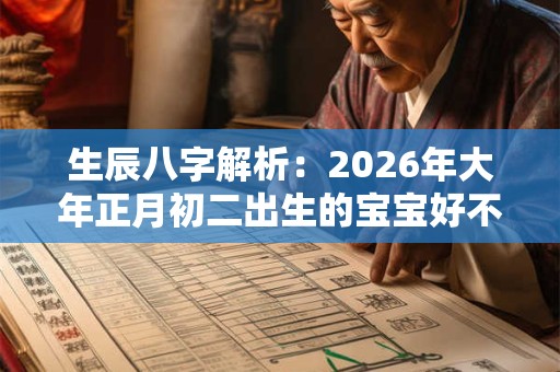 生辰八字解析：2026年大年正月初二出生的宝宝好不好 是什么命