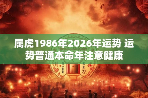 属虎1986年2026年运势 运势普通本命年注意健康