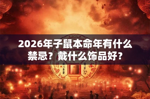 2026年子鼠本命年有什么禁忌？戴什么饰品好？