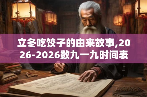 立冬吃饺子的由来故事,2026-2026数九一九时间表