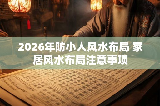 2026年防小人风水布局 家居风水布局注意事项