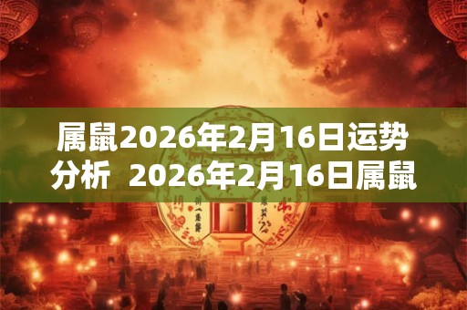 属鼠2026年2月16日运势分析  2026年2月16日属鼠今日运势