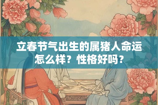 立春节气出生的属猪人命运怎么样?性格好吗? 立春节气出生的属猪人命运怎么样?性格好吗?