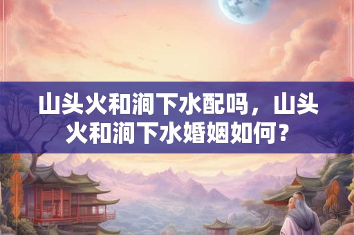 山头火和涧下水配吗，山头火和涧下水婚姻如何？