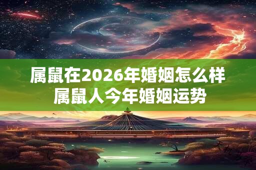 属鼠在2026年婚姻怎么样 属鼠人今年婚姻运势