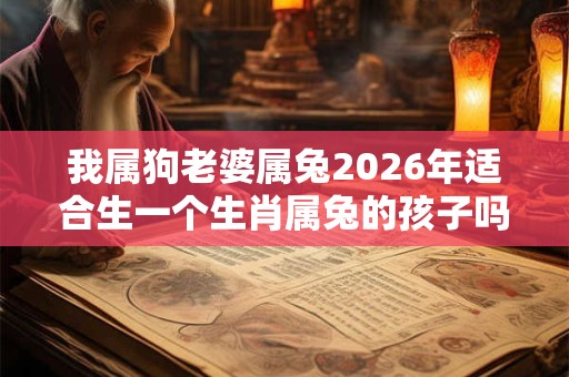 我属狗老婆属兔2026年适合生一个生肖属兔的孩子吗？