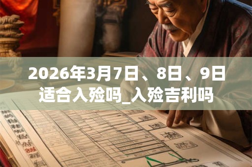2026年3月7日、8日、9日适合入殓吗_入殓吉利吗