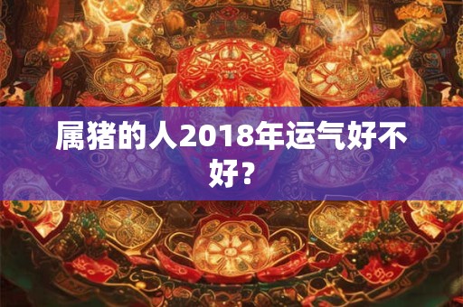 属猪的人2018年运气好不好？