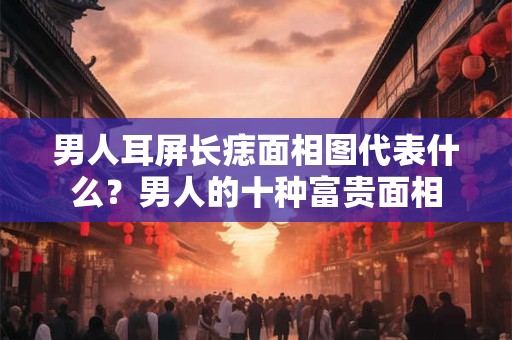 男人耳屏长痣面相图代表什么？男人的十种富贵面相