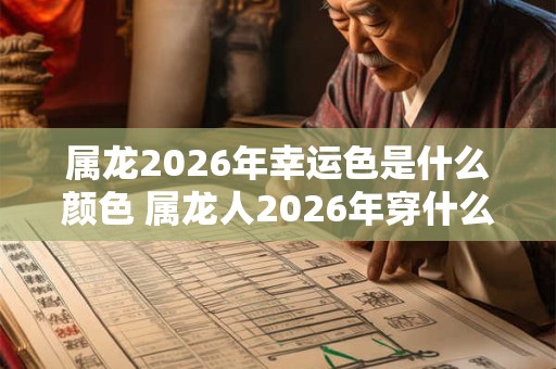 属龙2026年幸运色是什么颜色 属龙人2026年穿什么颜色好