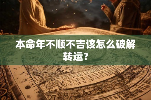 本命年不顺不吉该怎么破解转运？
