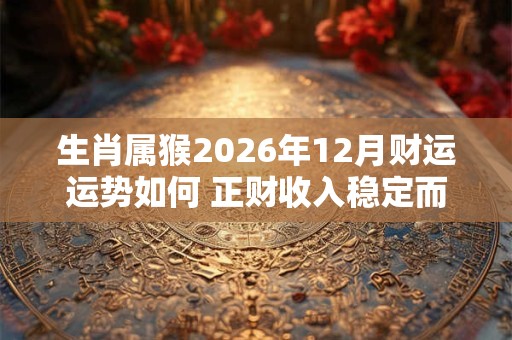 生肖属猴2026年12月财运运势如何 正财收入稳定而又丰足