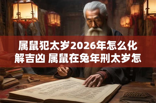 属鼠犯太岁2026年怎么化解吉凶 属鼠在兔年刑太岁怎么办