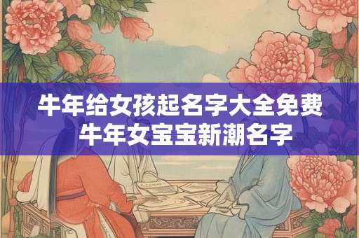 牛年给女孩起名字大全免费  牛年女宝宝新潮名字