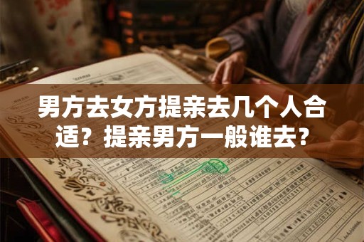 男方去女方提亲去几个人合适？提亲男方一般谁去？