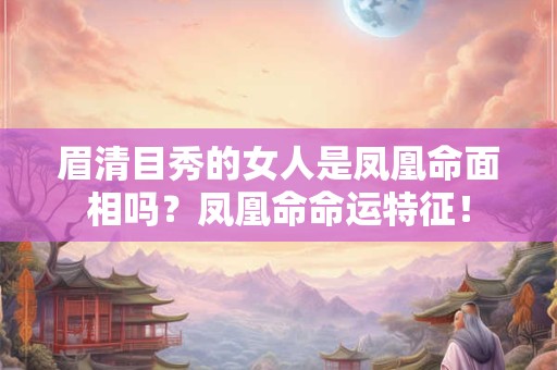 眉清目秀的女人是凤凰命面相吗？凤凰命命运特征！