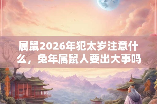 属鼠2026年犯太岁注意什么，兔年属鼠人要出大事吗？