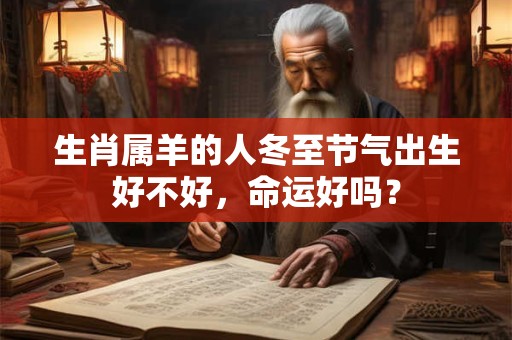 生肖属羊的人冬至节气出生好不好，命运好吗？