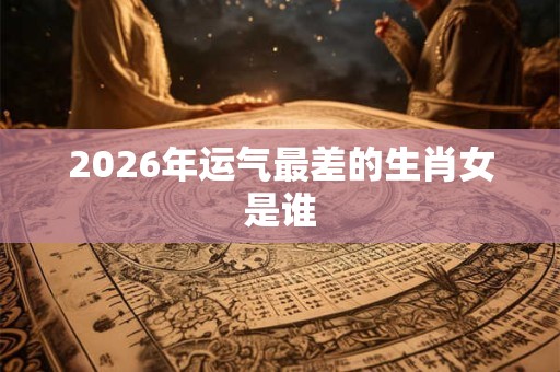 2026年运气最差的生肖女是谁