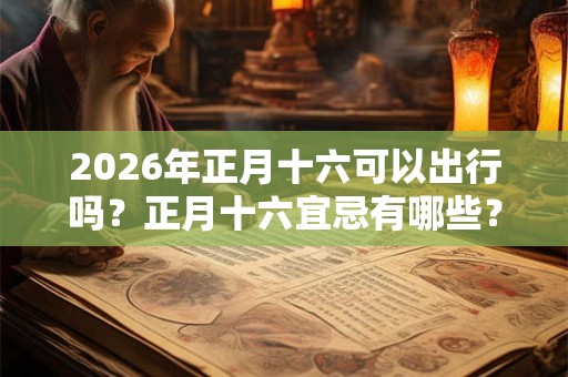 2026年正月十六可以出行吗？正月十六宜忌有哪些？