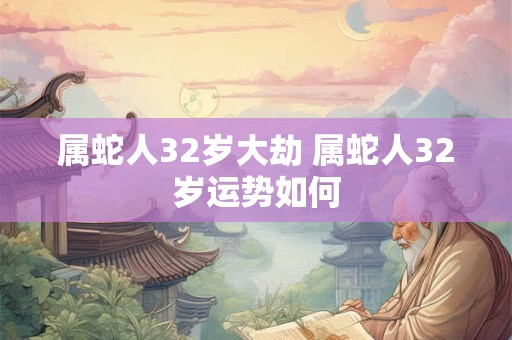 属蛇人32岁大劫 属蛇人32岁运势如何