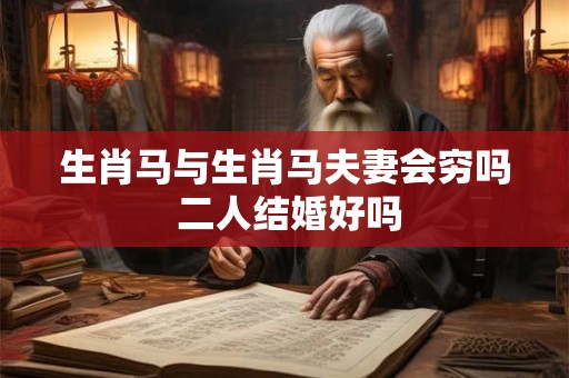 生肖马与生肖马夫妻会穷吗 二人结婚好吗