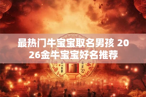 最热门牛宝宝取名男孩 2026金牛宝宝好名推荐