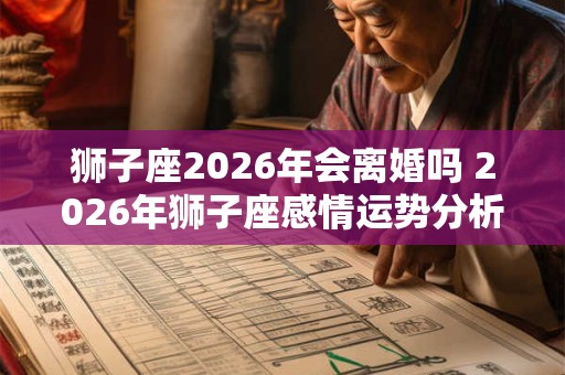 狮子座2026年会离婚吗 2026年狮子座感情运势分析