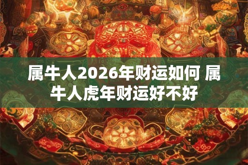 属牛人2026年财运如何 属牛人虎年财运好不好
