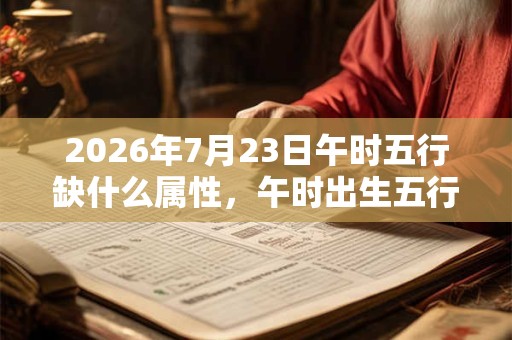 2026年7月23日午时五行缺什么属性，午时出生五行缺什么