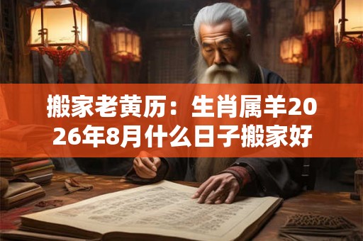 搬家老黄历：生肖属羊2026年8月什么日子搬家好