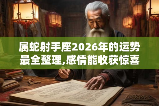 属蛇射手座2026年的运势最全整理,感情能收获惊喜