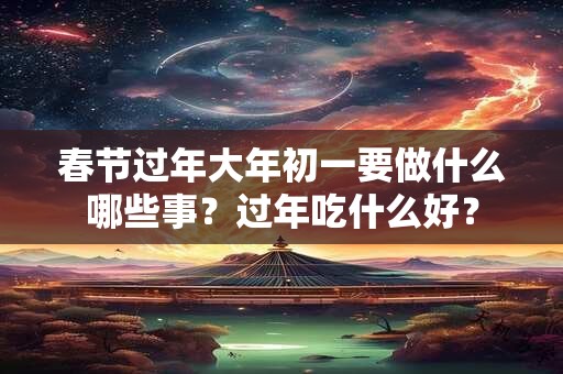 春节过年大年初一要做什么哪些事？过年吃什么好？