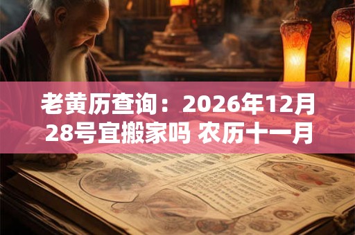 老黄历查询：2026年12月28号宜搬家吗 农历十一月十四日子好吗