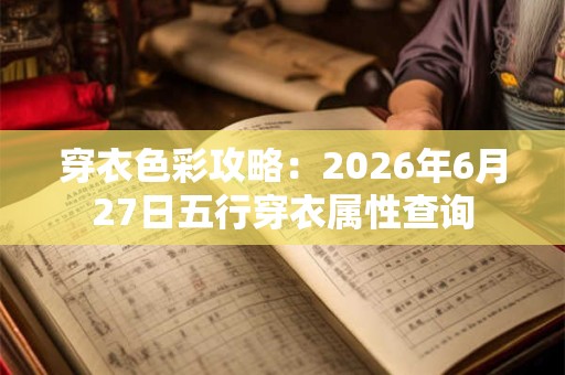 穿衣色彩攻略：2026年6月27日五行穿衣属性查询
