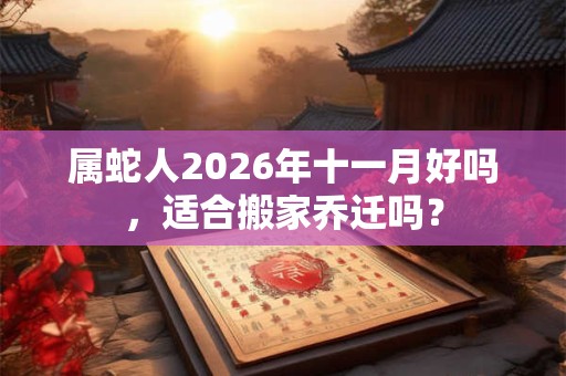 属蛇人2026年十一月好吗，适合搬家乔迁吗？
