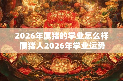 2026年属猪的学业怎么样 属猪人2026年学业运势