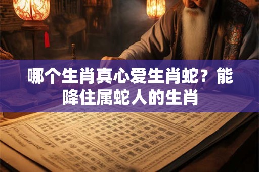 哪个生肖真心爱生肖蛇？能降住属蛇人的生肖