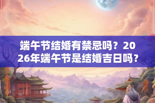 端午节结婚有禁忌吗?2026年端午节是结婚吉日吗? 端午节结婚有禁忌吗?2026年端午节是结婚吉日吗?
