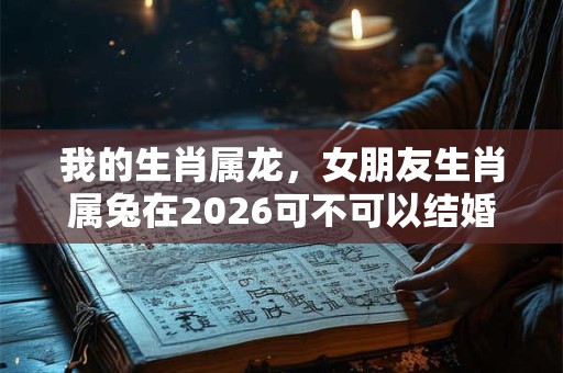 我的生肖属龙,女朋友生肖属兔在2026可不可以结婚? 我的生肖属龙,女朋友生肖属兔在2026可不可以结婚?