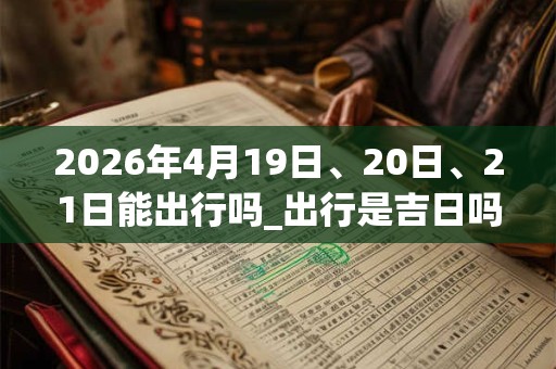 2026年4月19日、20日、21日能出行吗_出行是吉日吗