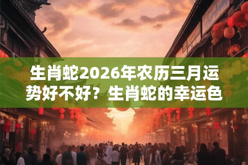 生肖蛇2026年农历三月运势好不好？生肖蛇的幸运色是什么？